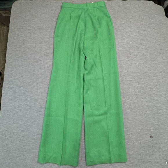 Vintage JH Collectibles Womens 8-11 Kelly Green Vest and Wide-Leg Pantsuit Set - Picture 14 of 16
